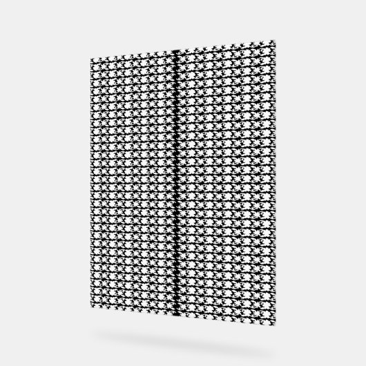 模様の白黒の写真 アクリルサイン (傾斜)