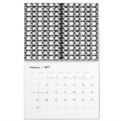 模様の白黒の写真 カレンダー (2月 2027)