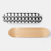 模様の白黒の写真 スケートボード (横)