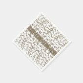 模様の白黒の写真 スタンダードカクテルナプキン (角)