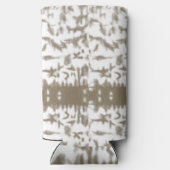 模様の白黒の写真 スリム缶クーラー (裏面)