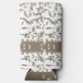 模様の白黒の写真 スリム缶クーラー (正面)