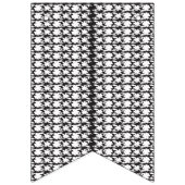 模様の白黒の写真 バンティングフラッグ (第1の旗)