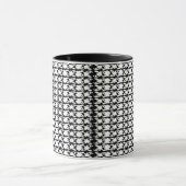 模様の白黒の写真 マグカップ (中央)