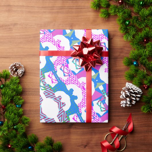 模様は大きな落ち着いた ラッピングペーパー (クリスマスギフト)