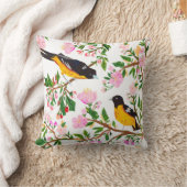 模様は鳥花だ。紋が出ている クッション (ブランケット)