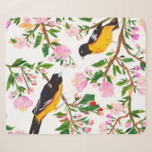 模様は鳥花だ。紋が出ている シェルパブランケット (正面(横))