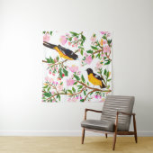 模様は鳥花だ。紋が出ている タペストリー (インサイチュ)