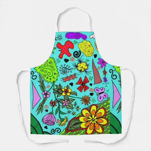 模様ステッカーのエプロン エプロン (正面)