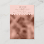 模様バラ金箔イヤリングホルダー表示カード 名刺 (裏面)