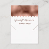 模様バラ金箔ネックレス表示カード 名刺 (正面)