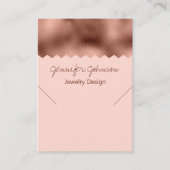 模様バラ金箔ネックレス表示カード 名刺 (正面)