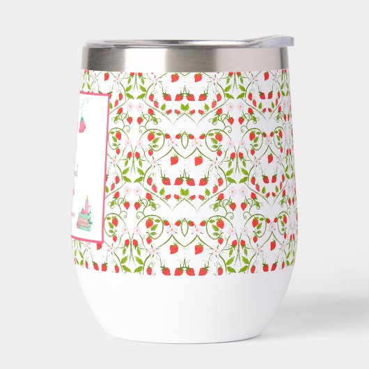 模様ベビーシャワー付きイチゴベビー衣装 (左面)