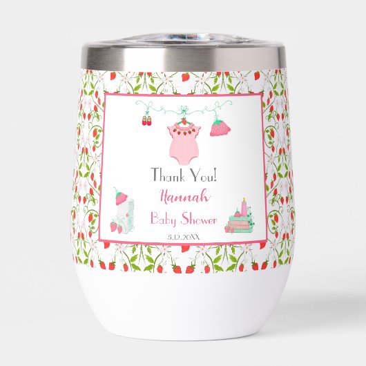 模様ベビーシャワー付きイチゴベビー衣装 (正面)