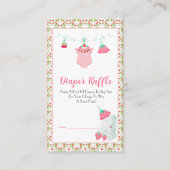 模様ベビーシャワー付きイチゴベビー衣装 エンクロージャーカード (正面)