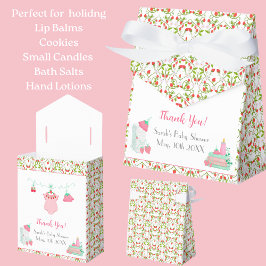 模様ベビーシャワー付きイチゴベビー衣装 フェイバーボックス