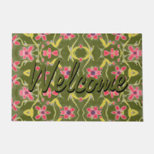 模様モダン付きドアマかわいらしット