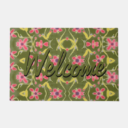 模様モダン付きドアマかわいらしット ドアマット (正面)