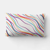 模様モダン色波腰枕 ランバークッション (裏面)