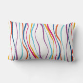 模様モダン色波腰枕 ランバークッション (裏面)