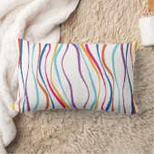 模様モダン色波腰枕 ランバークッション (ブランケット)