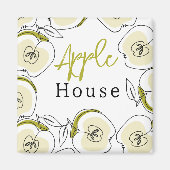 模様リンゴ付きマグネット描。 マグネット (正面)