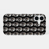 模様入りドクロ iPhone 16ケース (裏面横)