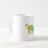 模様入り猫 コーヒーマグカップ (正面左)