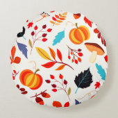 模様秋の丸枕 ラウンドクッション (正面)