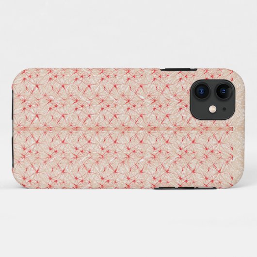 模様赤と白のある背景 Case-Mate iPhoneケース (裏面(横))