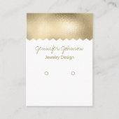模様金箔イヤリングホルダー表示カード 名刺 (正面)