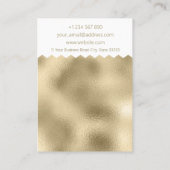 模様金箔イヤリングホルダー表示カード 名刺 (裏面)