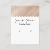 模様金箔イヤリングホルダー表示カード 名刺 (正面)