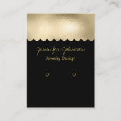 模様金箔イヤリングホルダー表示カード 名刺 (正面)