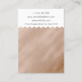 模様金箔ネックレス表示カード 名刺 (裏面)