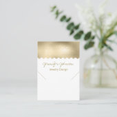 模様金箔ネックレス表示カード 名刺 (スタンド正面)
