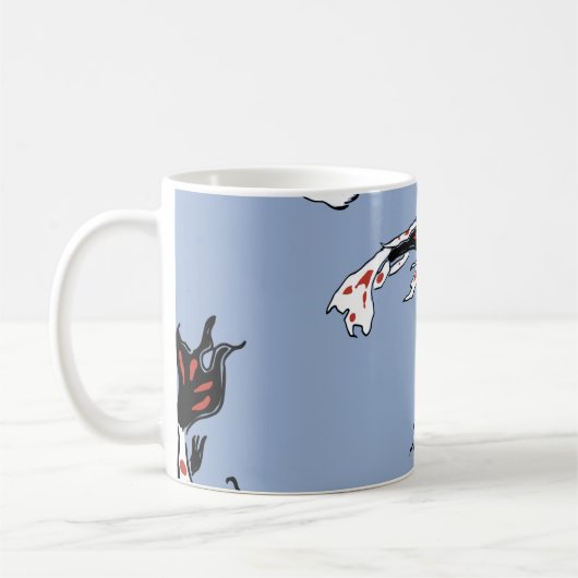 模様魚鯉コイコイ鯉 コーヒーマグカップ (左)