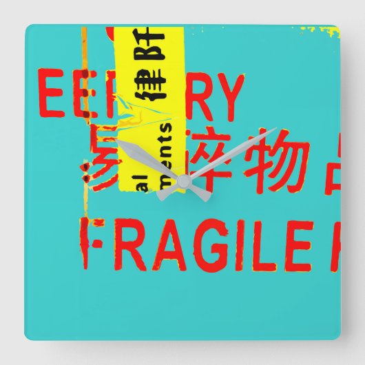 模様 – アジアカッコいいキャラクター スクエア壁時計 (正面)