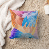 模様/枕/水彩/レトロ/アート/モダンデザイン クッション (ブランケット)