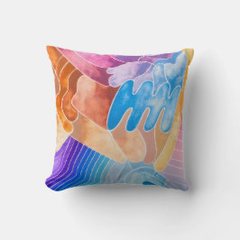 模様/枕/水彩/レトロ/アート/モダンデザイン クッション