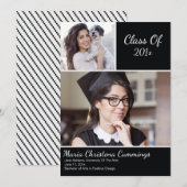 模範的な学者の卒業発表 案内状 (正面/裏面)