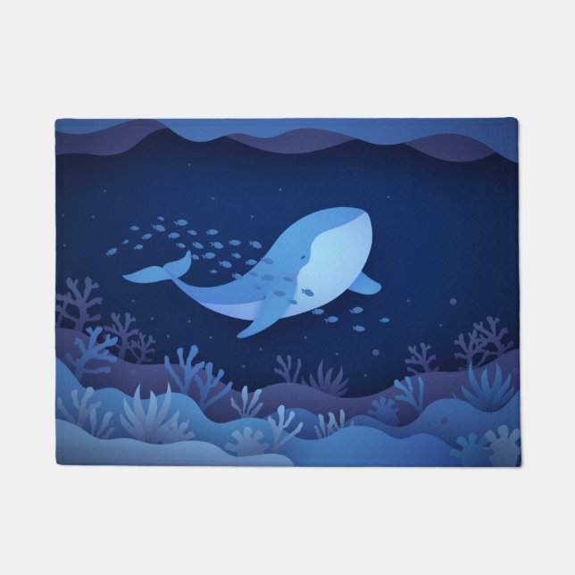 模航海の様表示 ドアマット (正面)