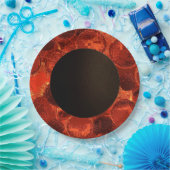 模造のな円の紙によってプレート燃やされるオレンジデザイン2 ペーパープレート (パーティー)