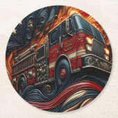 模造クラシック革の上のトラック ラウンドペーパーコースター (正面)