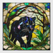 模造ステンドグラス ブラックパンサー ウィンドウサイン (シート)