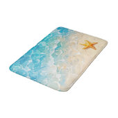 模造ビーチサンドスターフィッシュアニメスタイル バスマット (アングル)