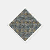 模造ワニの皮。アニマルプリント。 スタンダードカクテルナプキン (角)