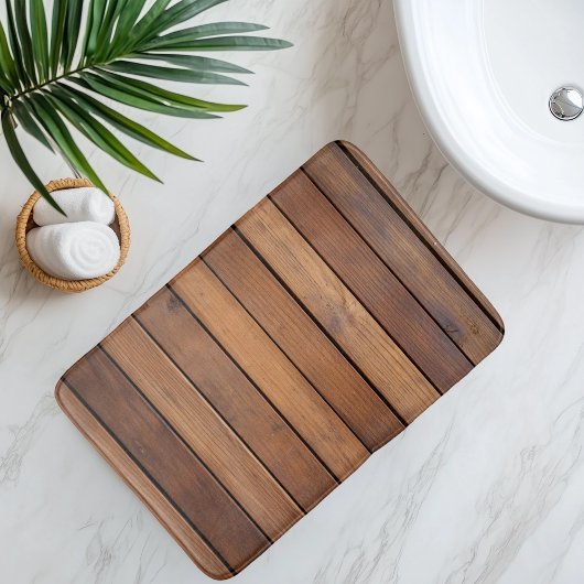 模造木製スラット バスマット