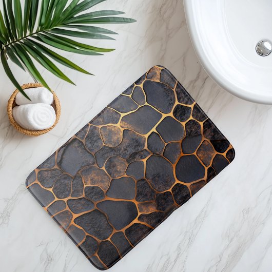 模造溶岩岩 バスマット
