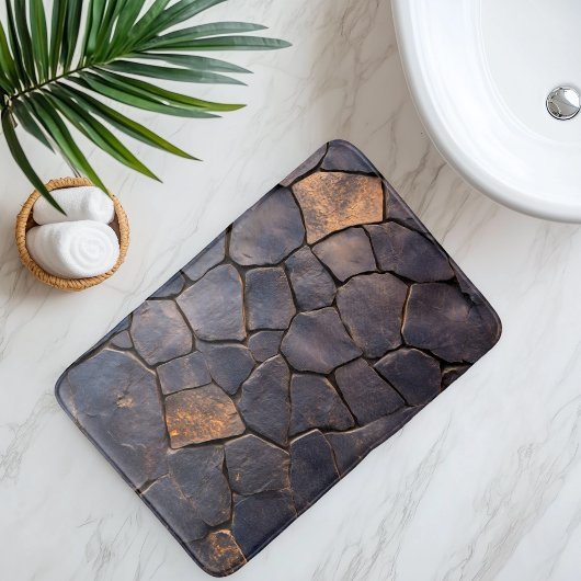 模造溶岩岩 バスマット